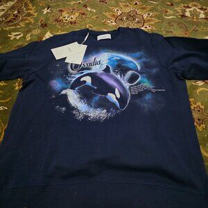 ovadia sweatshirt whale logo large brand new Gorgous
